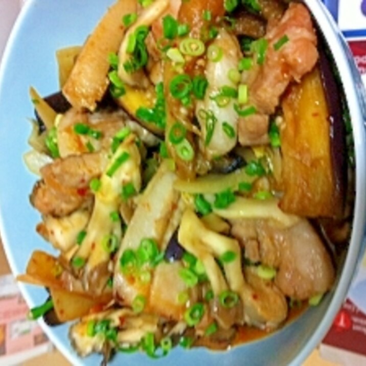 豚肉となすの韓国風炒め煮